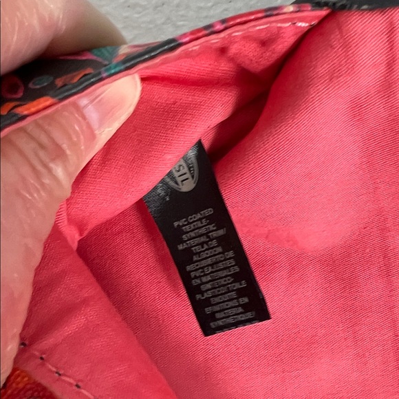 Fossil Keyper Small Crossbody Floral Orange & Teal - Picture 7 of 11